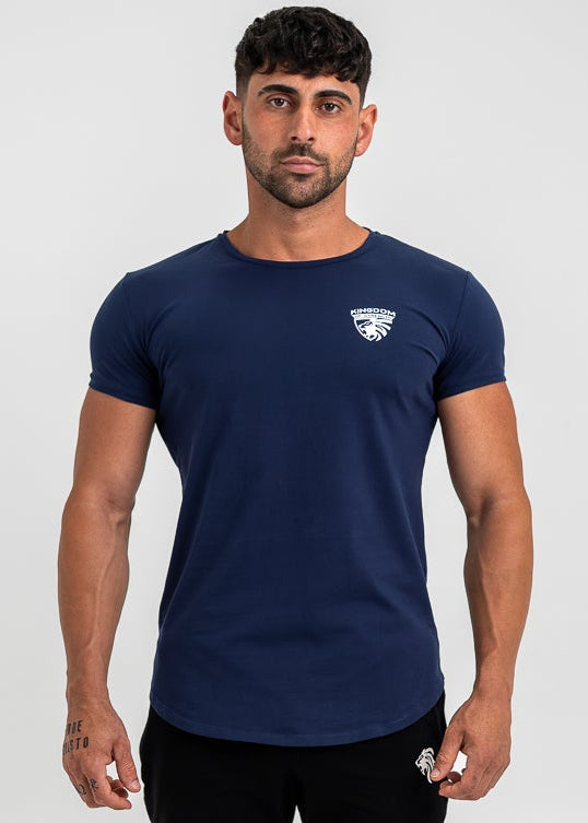 CREST TEE - NAVY