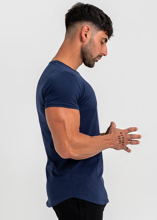 CREST TEE - NAVY