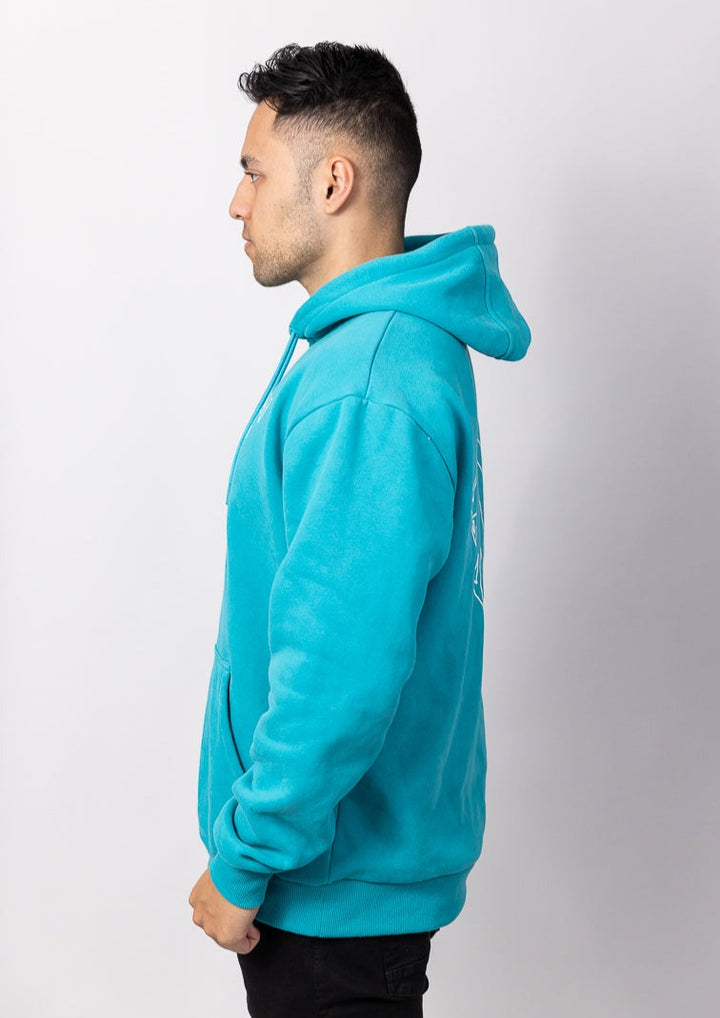 OUTLINE HOODIE / JUMPER - TURQUOISE - UNISEX