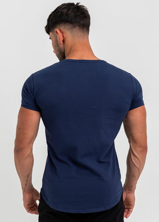 CREST TEE - NAVY
