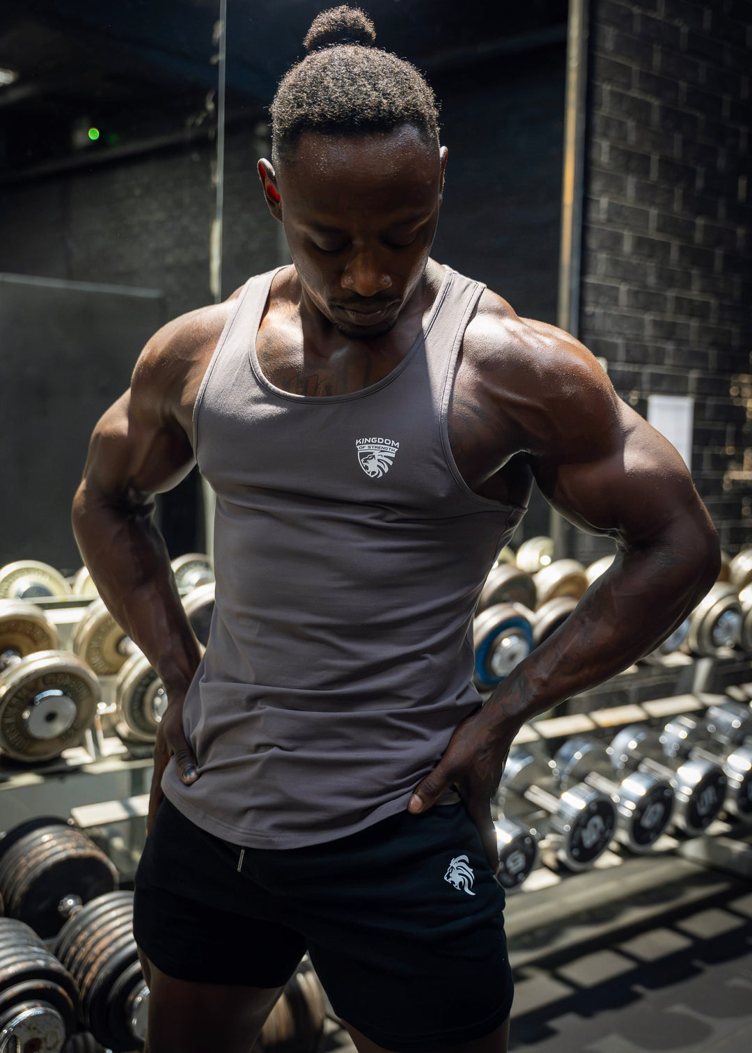CREST SINGLET - DARK GREY
