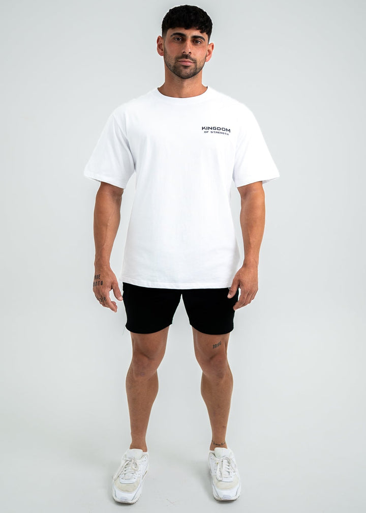 ROYAL OVERSIZED TEE - WHITE - UNISEX