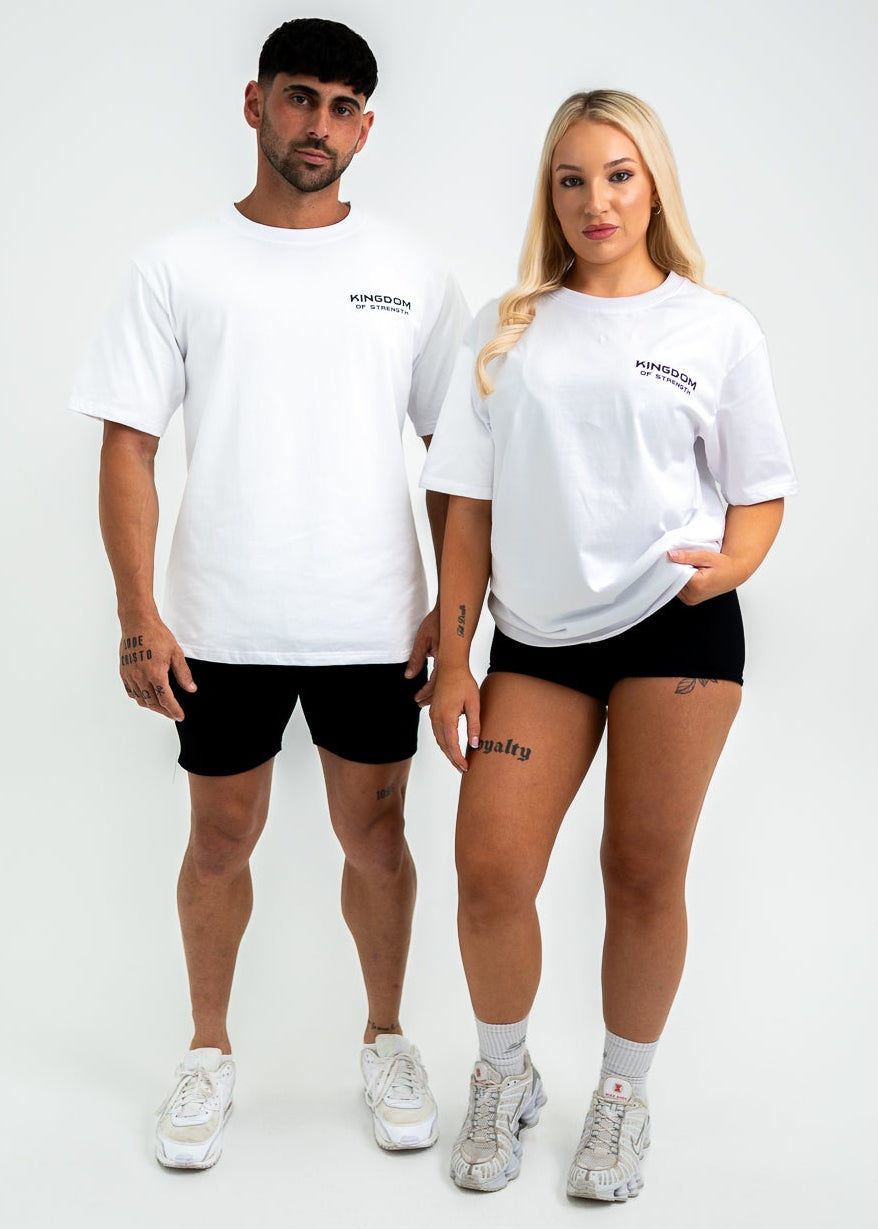 ROYAL OVERSIZED TEE - WHITE - UNISEX