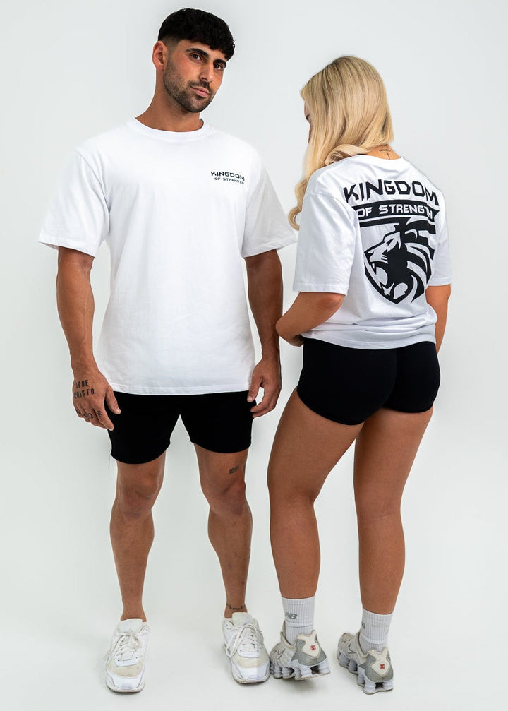 ROYAL OVERSIZED TEE - WHITE - UNISEX