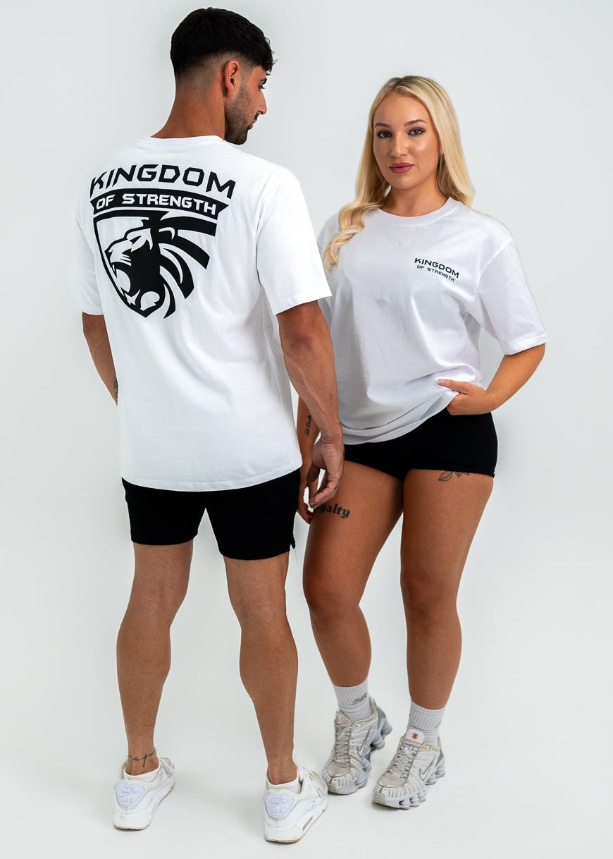 ROYAL OVERSIZED TEE - WHITE - UNISEX