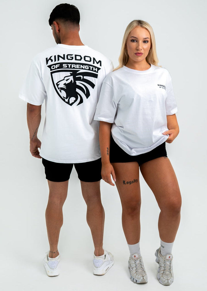 ROYAL OVERSIZED TEE - WHITE - UNISEX