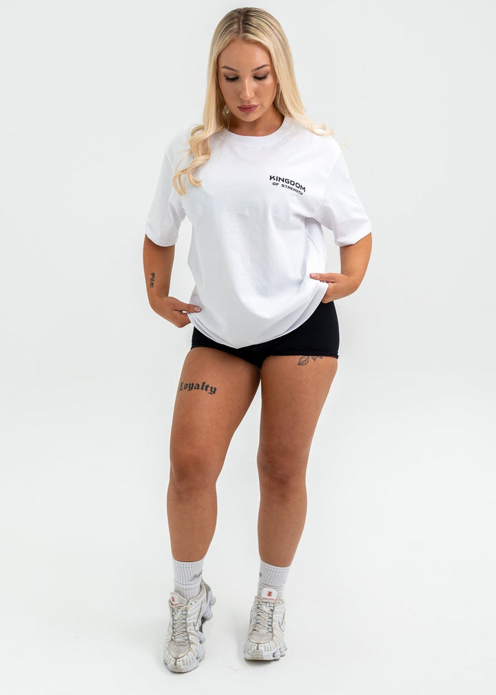 ROYAL OVERSIZED TEE - WHITE - UNISEX
