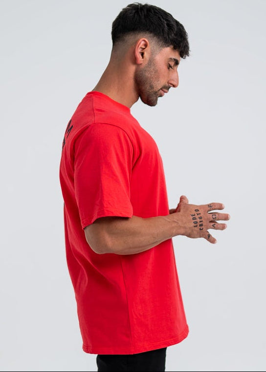 ROYAL OVERSIZED TEE - RED - UNISEX