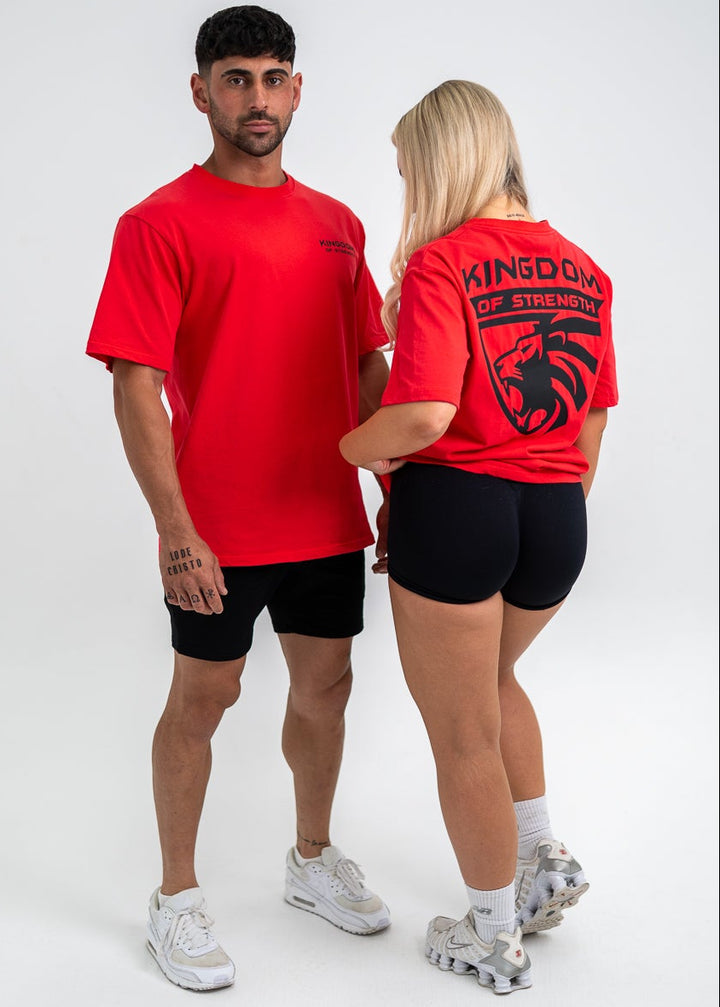ROYAL OVERSIZED TEE - RED - UNISEX