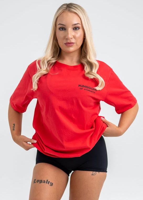 ROYAL OVERSIZED TEE - RED - UNISEX