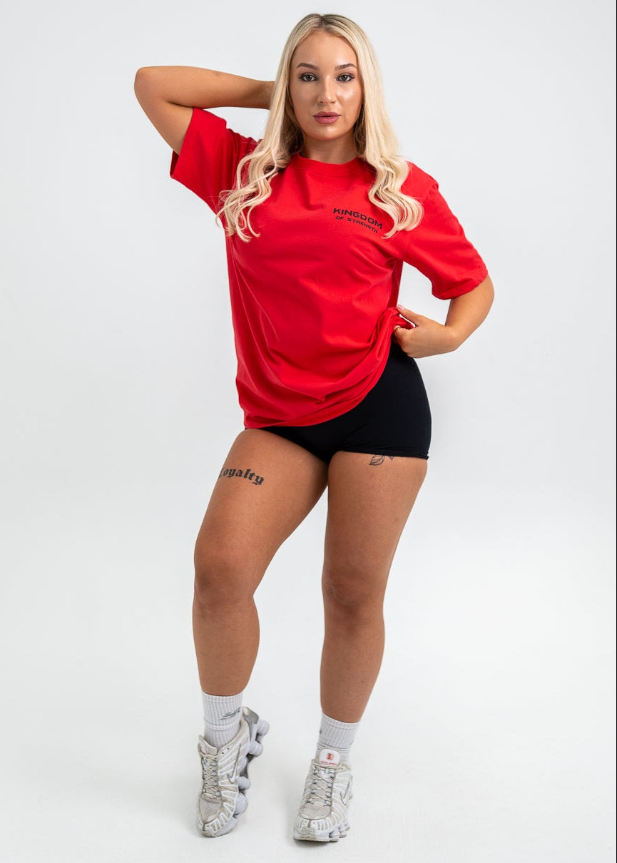 ROYAL OVERSIZED TEE - RED - UNISEX